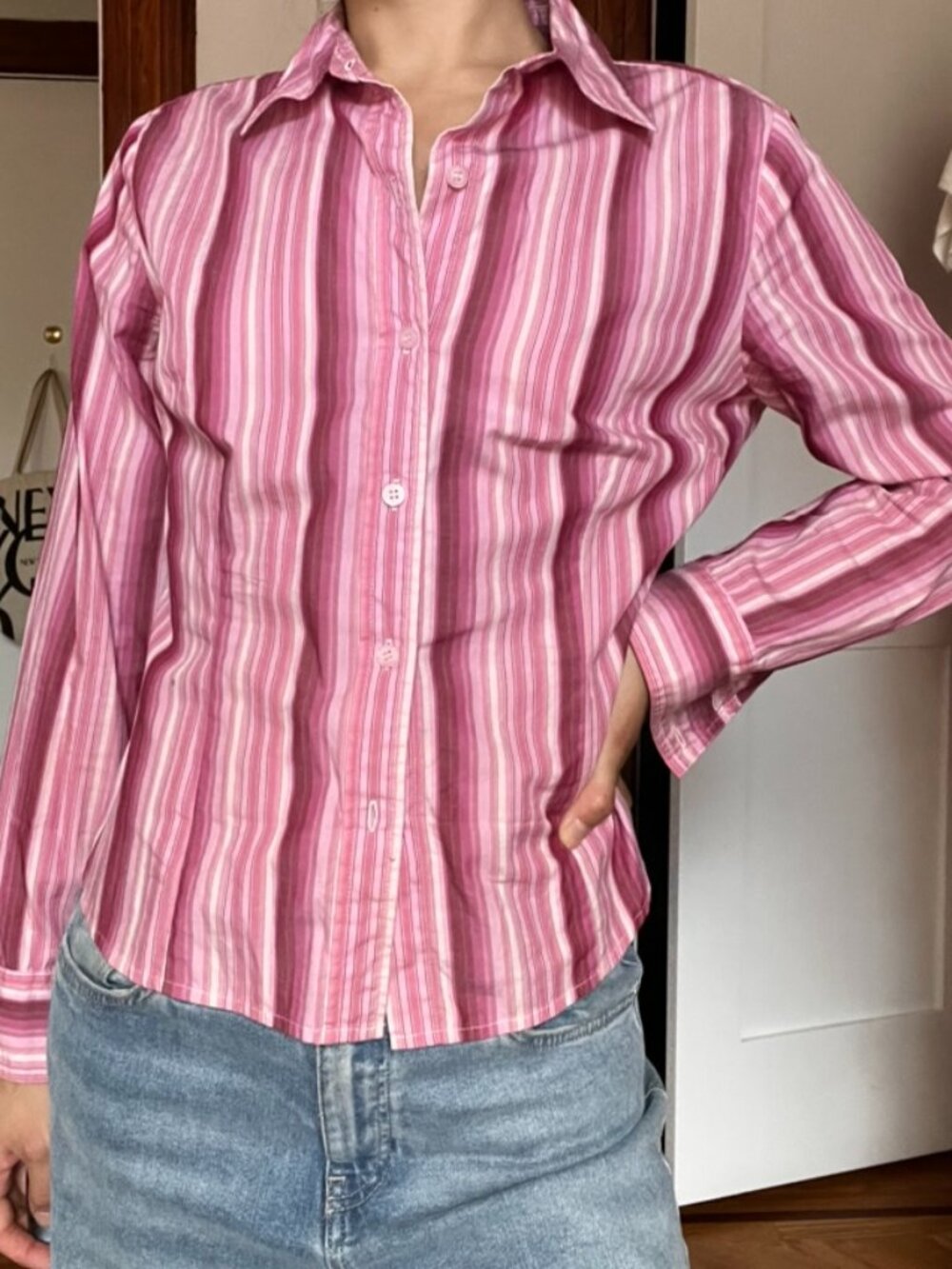 Pink Striped Button Down Shirt
